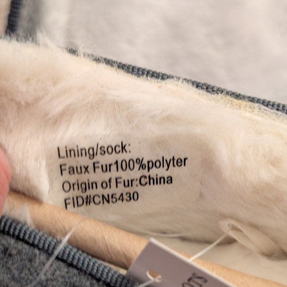 Cozy Faux Fur Slippers, Grey - Picture 5 of 5